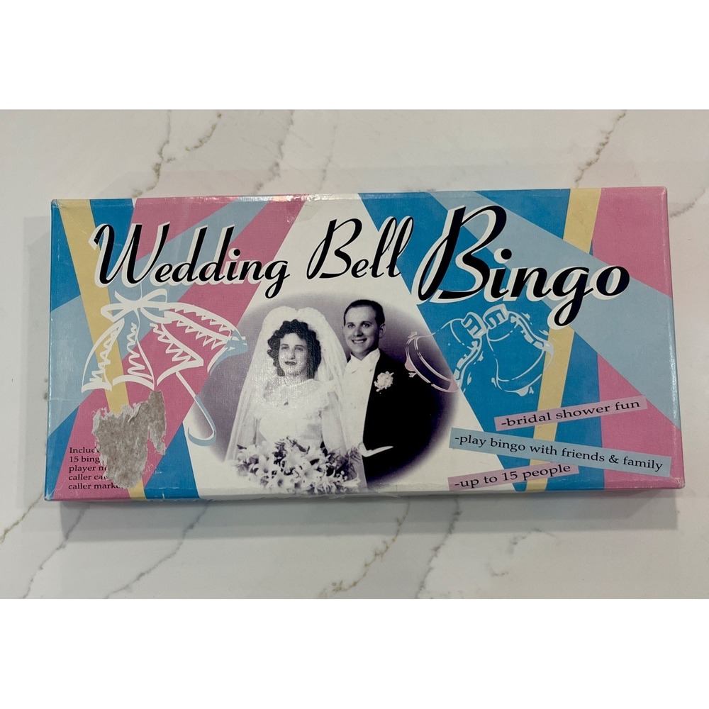 Vintage 2001 Wedding‎ Bell Bingo Board Game Bridal Shower Bachelorette Party